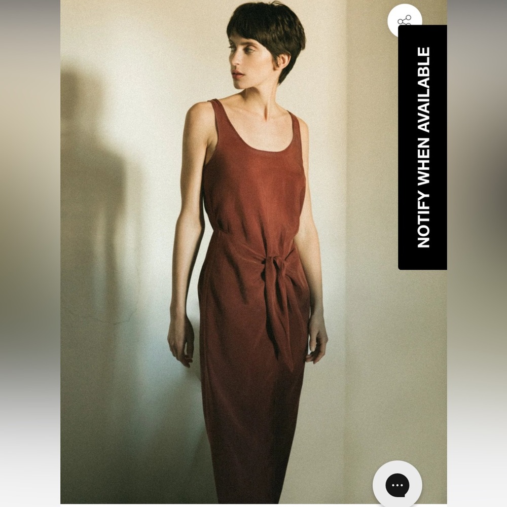 THE D.K. CUPRO MIDI WRAP DRESS